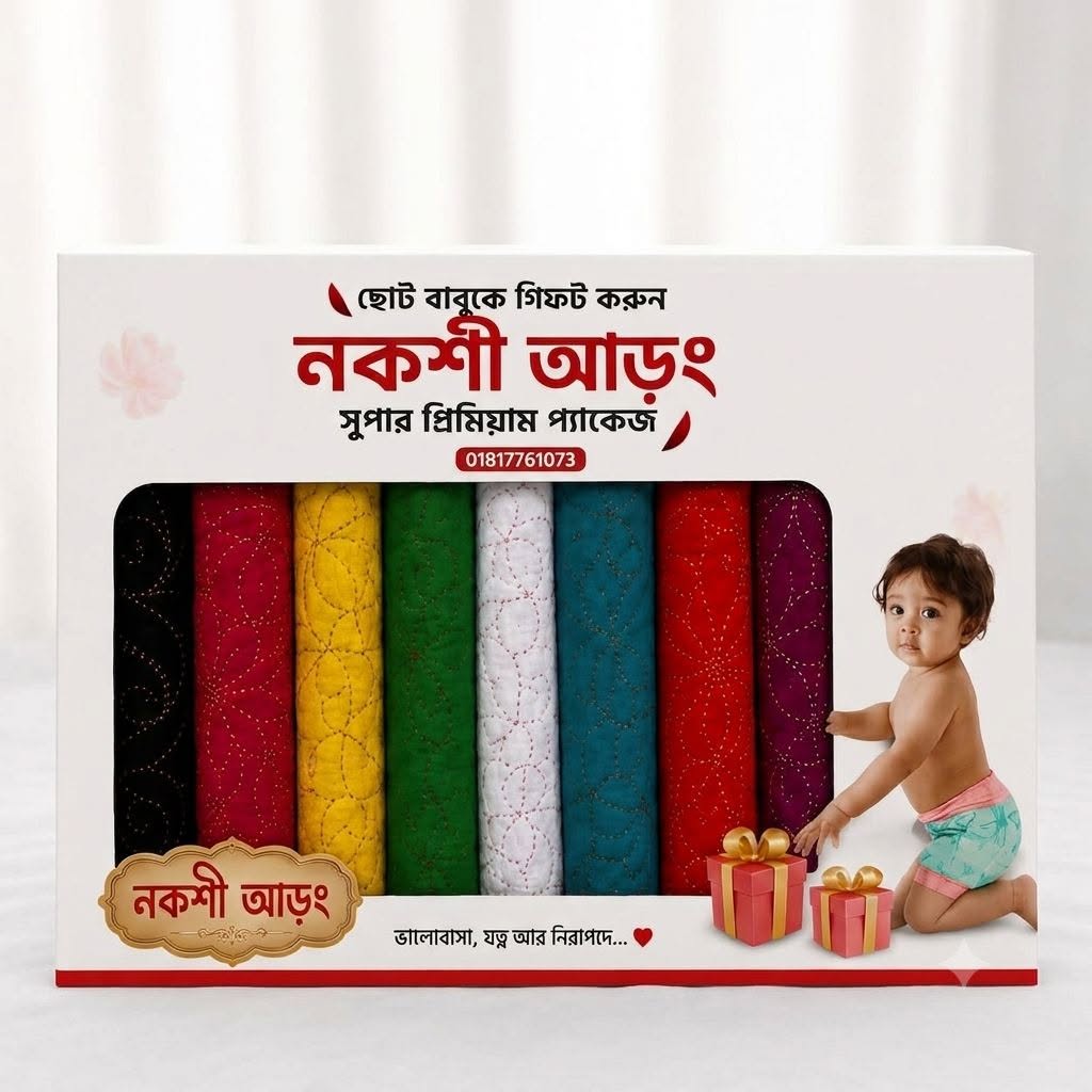 বেবি নকশিকাঁথা ৬পিচের কম্বো!